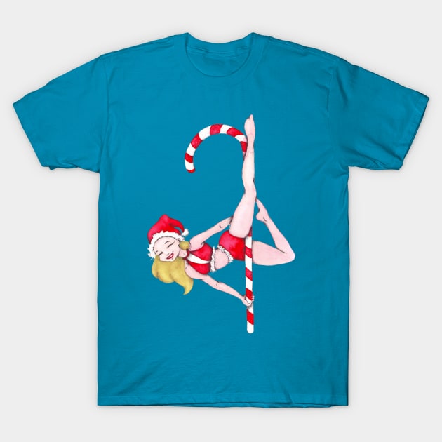 Mrs Claus pole dancing T-Shirt by LaBellaCiambella